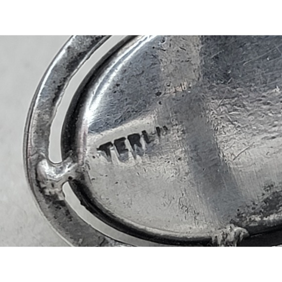 Antique Art Nouveau Sterling Silver Irridescent Abalone Blister Pearl Ring -Sz 3 - Picture 10 of 13